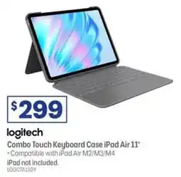 Officeworks Logitech Combo Touch Keyboard Case iPad Air 11" (M2/M3/M4) offer