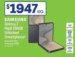 Officeworks Samsung Galaxy Z Flip8 256GB Graphite offer