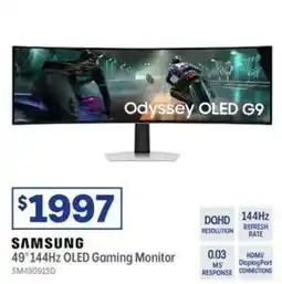 Officeworks Samsung Odyssey G9 49" DQHD 144Hz .03ms OLED Monitor G91SD offer
