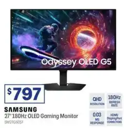 Officeworks Samsung 27" QHD 144Hz OLED Monitor G50SF offer