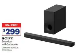 Officeworks Sony 2.1 Soundbar with Subwoofer HTS400 offer