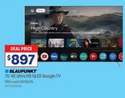 Officeworks Blaupunkt 75" 4K Ultra HD QLED Google TV offer