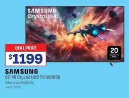 Officeworks Samsung 65" 4K Crystal UHD TV U8000H offer