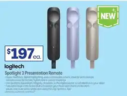 Officeworks Logitech Spotlight 2 Presentation Remote Graphite offer
