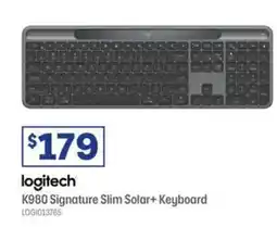 Officeworks Logitech K980 Signature Slim Solar+ Keyboard Graphite offer