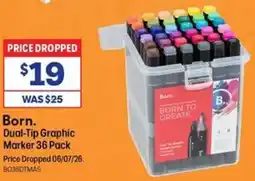 Officeworks Born Dual-Tip Graphic Marker offer