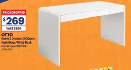 Officeworks OTTO Reine 2 Drawer 1400mm offer