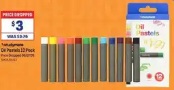 Officeworks studymate Oil Pastels 12 Pack offer