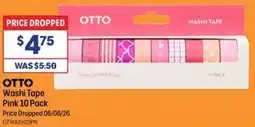 Officeworks OTTO Washi Tape Pink offer