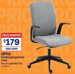 Officeworks OTTO Kronborg Ergonomic Chair offer