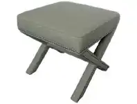 LivingStyles Ribe Linen Foot Stool in Beige offer