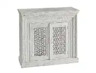 LivingStyles Amabala Carved Mango Wood 2 Door Cabinet offer