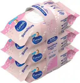 IGA Curash Fragrance Free Baby Wipes 3x80 Value Pack offer