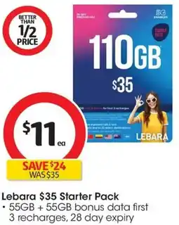 Coles Lebara $35 Starter Pack offer