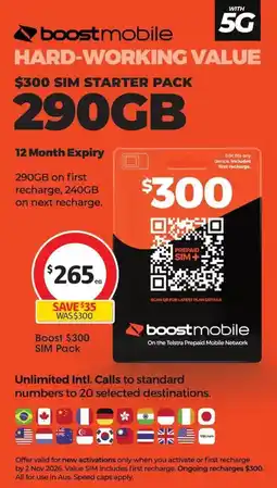 Coles Boost $300 SIM Pack offer
