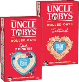 IGA Uncle Tobys Traditional or Quick Rolled Oats 500g offer