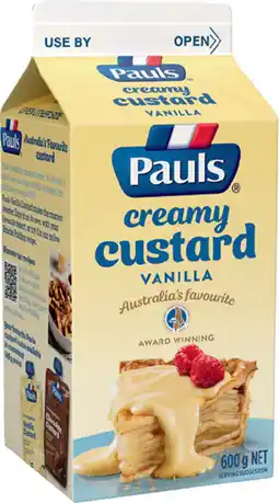 IGA Pauls Vanilla Custard Selected Varieties offer