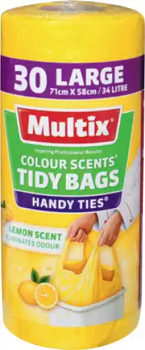 IGA Multix Colour Scents Handy Ties Tidy Bags 25‑35 Pack Selected Varieties offer