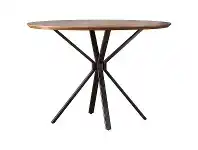 LivingStyles Brenna Wood & Metal Round Dining Table, 110cm offer