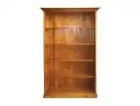 LivingStyles LA New Zealand Pine Timber Bookcase, 120cm, Blackwood offer