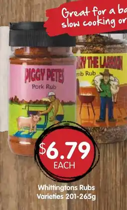 Spudshed Whittingtons Rubs Varieties offer