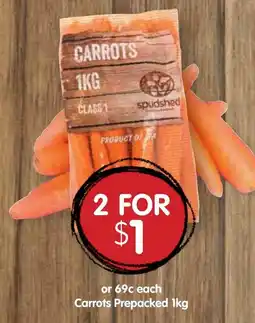 Spudshed Carrots Prepacked 1kg offer