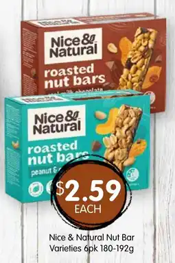 Spudshed Nice & Natural Nut Bar Varieties offer