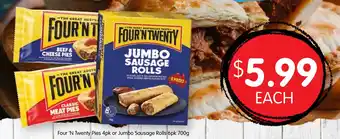 Spudshed Four 'N Twenty Jumbo Sausage Rolls offer