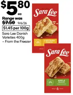 Woolworths Sara lee danish varieties offer