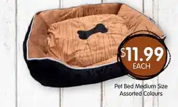 Spudshed Pet Bed Medium Size Assorted Colours offer