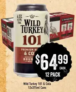 Spudshed Wild Turkey 101 & Cola offer
