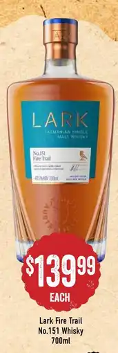 Spudshed Lark Fire Trail No.151 Whisky offer