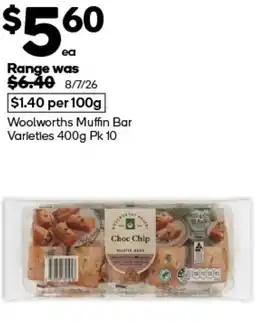 Woolworths Woolworths Muffin Bar Varieties offer