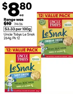 Woolworths Uncle Tobys Le Snak offer