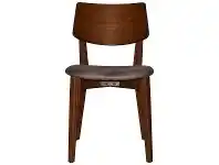 Phoenix Commercial Grade Oak Timber Dining Chair, Fabric Seat, Donkey / Light Walnut