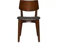 LivingStyles Phoenix Commercial Grade Oak Timber Dining Chair, Fabric Seat, Slate / Light Walnut offer