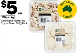Woolworths Australian Mushrooms offer