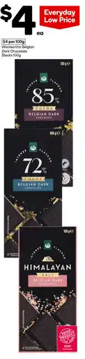 Woolworths Woolworths Belgian Dark Chocolate Blocks offer