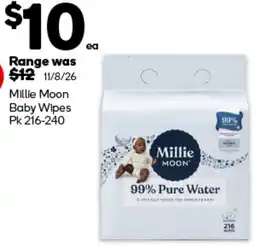 Woolworths Millie Moon Baby Wipes offer