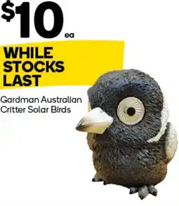Woolworths Gardman Australian Critter Solar Birds offer