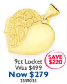 Prouds 9ct Locket offer
