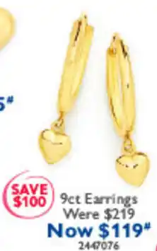 Prouds 9ct Earrings offer