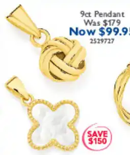 Prouds 9ct Pendant offer
