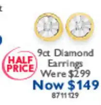Prouds 9ct Diamond Earrings offer