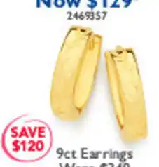 Prouds 9ct Earrings offer