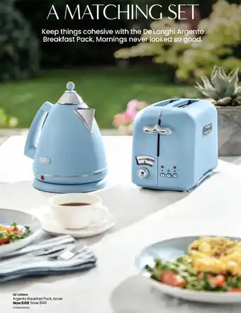DeLonghi Argento Breakfast Pack, Azure