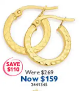 Prouds Gold Hoop Earrings offer