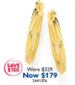 Prouds Gold Hoop Earrings offer