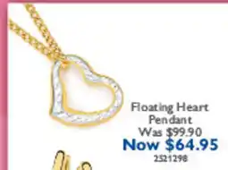 Prouds Floating Heart Pendant offer