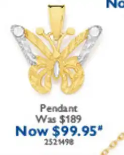 Prouds Pendant offer
